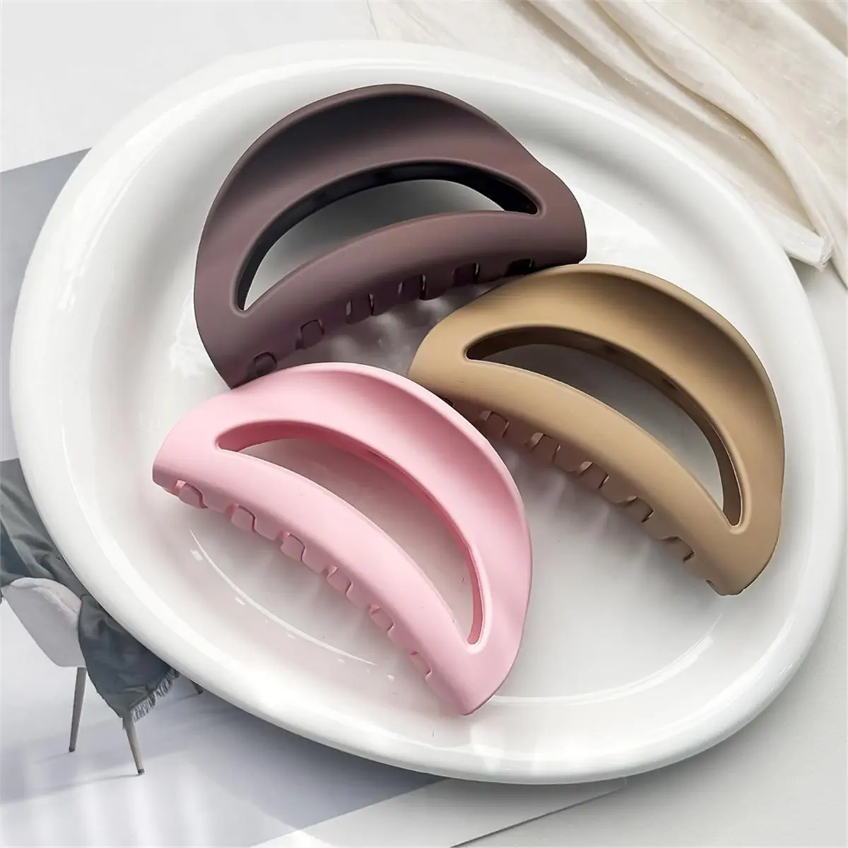 618 Mega Sale 6Pcs Silicone Hair Claw Clips for Women, Flexible Hair Clip,Non-Slip Won'T Break Cozy Claw Clips for Thick Hair