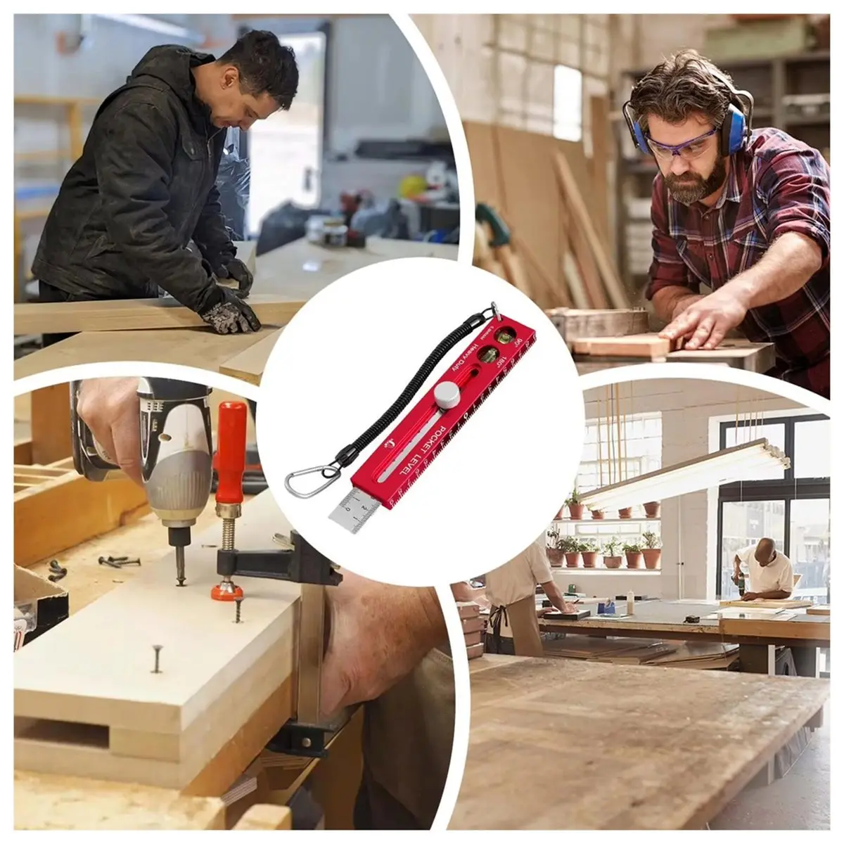 【UPGRADED VERSION】Magnetic Woodworking Ruler Aluminum Alloy Level Marking Gauge Metric Imperial Measuring for Carpenter Cutting