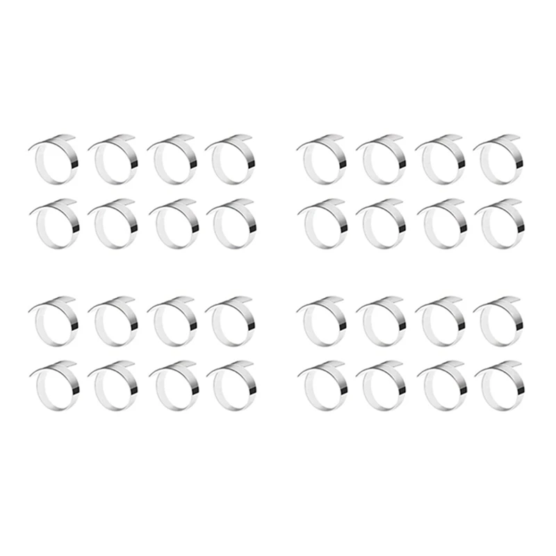 

32 Pcs Napkin Rings Handcraft Dinner Table Napkin Holders Alloy Napkin Rings For Wedding Party