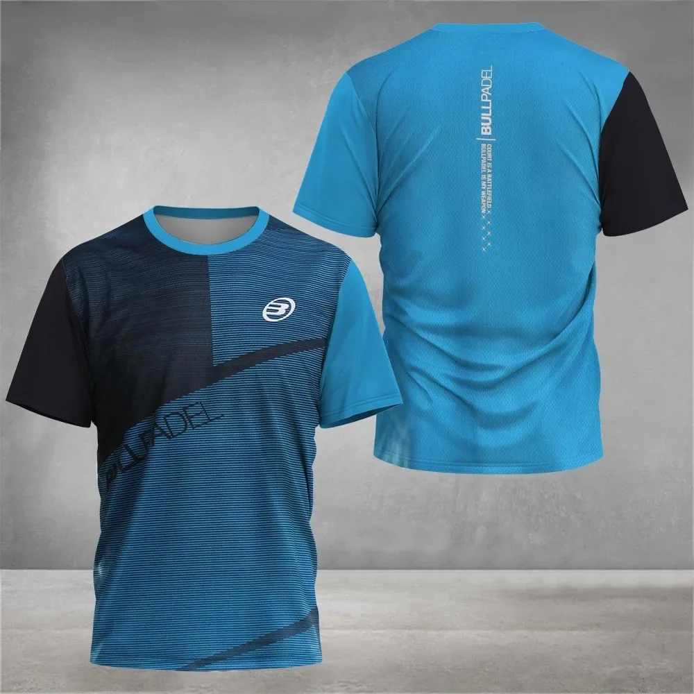 de manga corta con estampado de element Padel para hombre، ropa transpirable de Tenis de secado، camiseta de Fitness #5