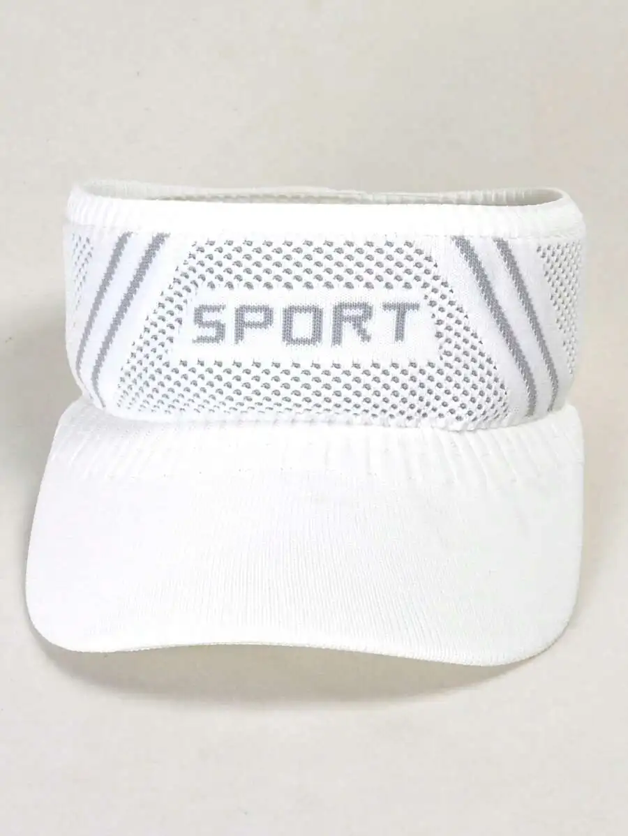 1pc Women's Mesh Breathable Sun Visor Cap, Summer Sports Open Top Hat