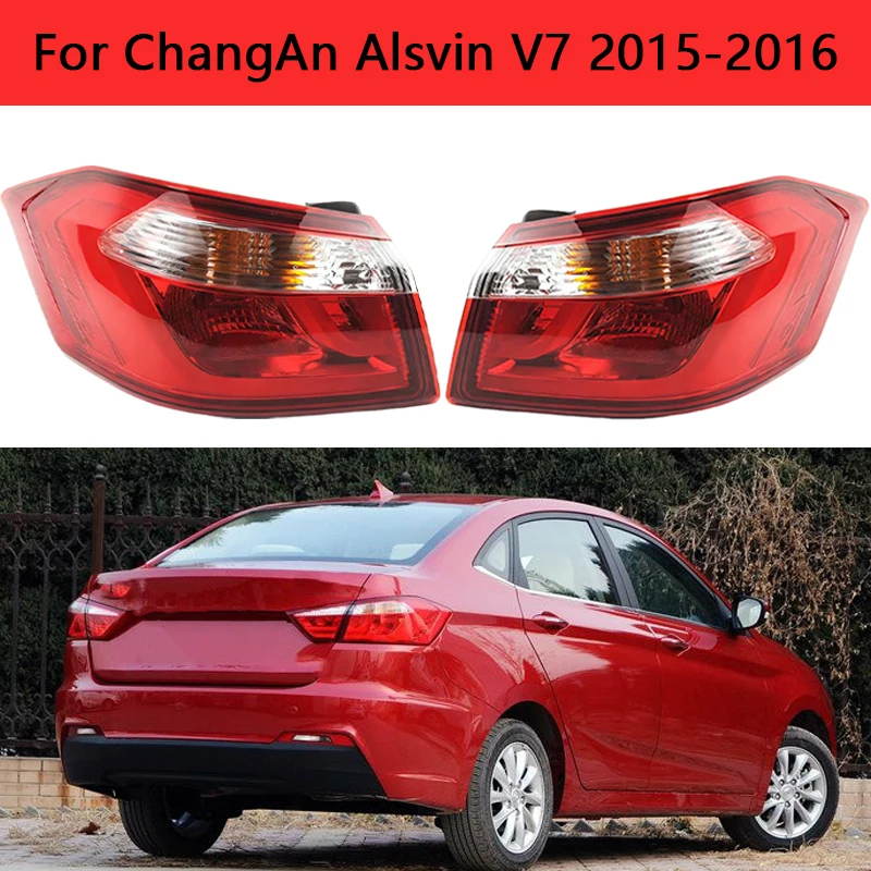 

Car Accessories Outer Tail Light Taillamp Rear Brake Light Stop Lamp Signal Light For Changan Alsvin V7 2015-2016 1.0T 1.6L