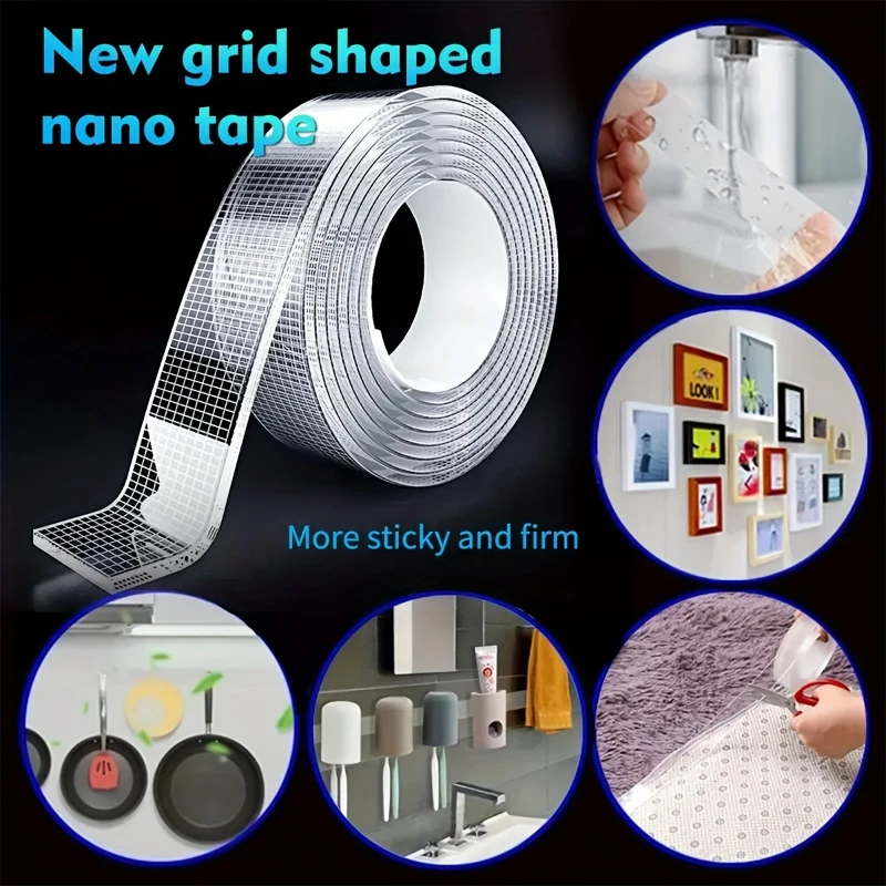 1-5M high viscosity industrial grade nano double-sided adhesive, removable without leaving any marks, made of PET material