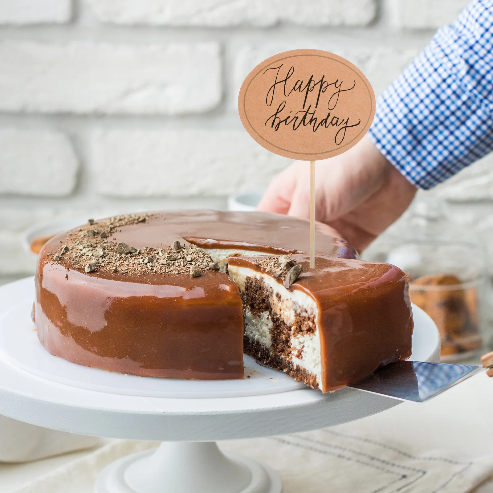 

24pcs Chalkboard Food Label Picks Blackboard Sticker Labels For Cheese Markers Cupcake Toppers Dessert Decor Party Buffet