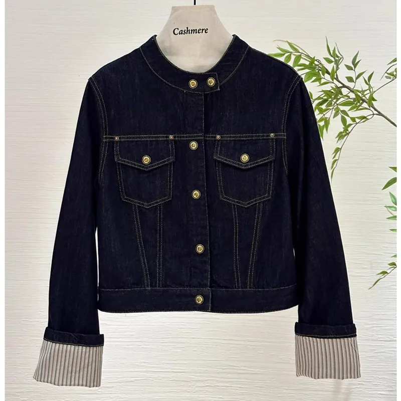 Jaet en Denim de coton décontracté pour femmes, manteau à revers à bouton unique, nouvelle collection printemps, coupe droite, vêtements d'extérieur pour les déplacements
