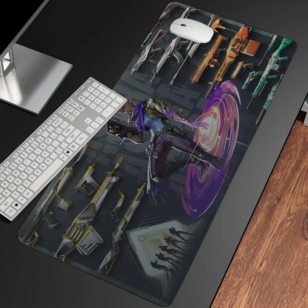 Game Valorant Mousepad Large Gaming Mouse Pad LockEdge Thickened Computer Keyboard Table Desk Mat