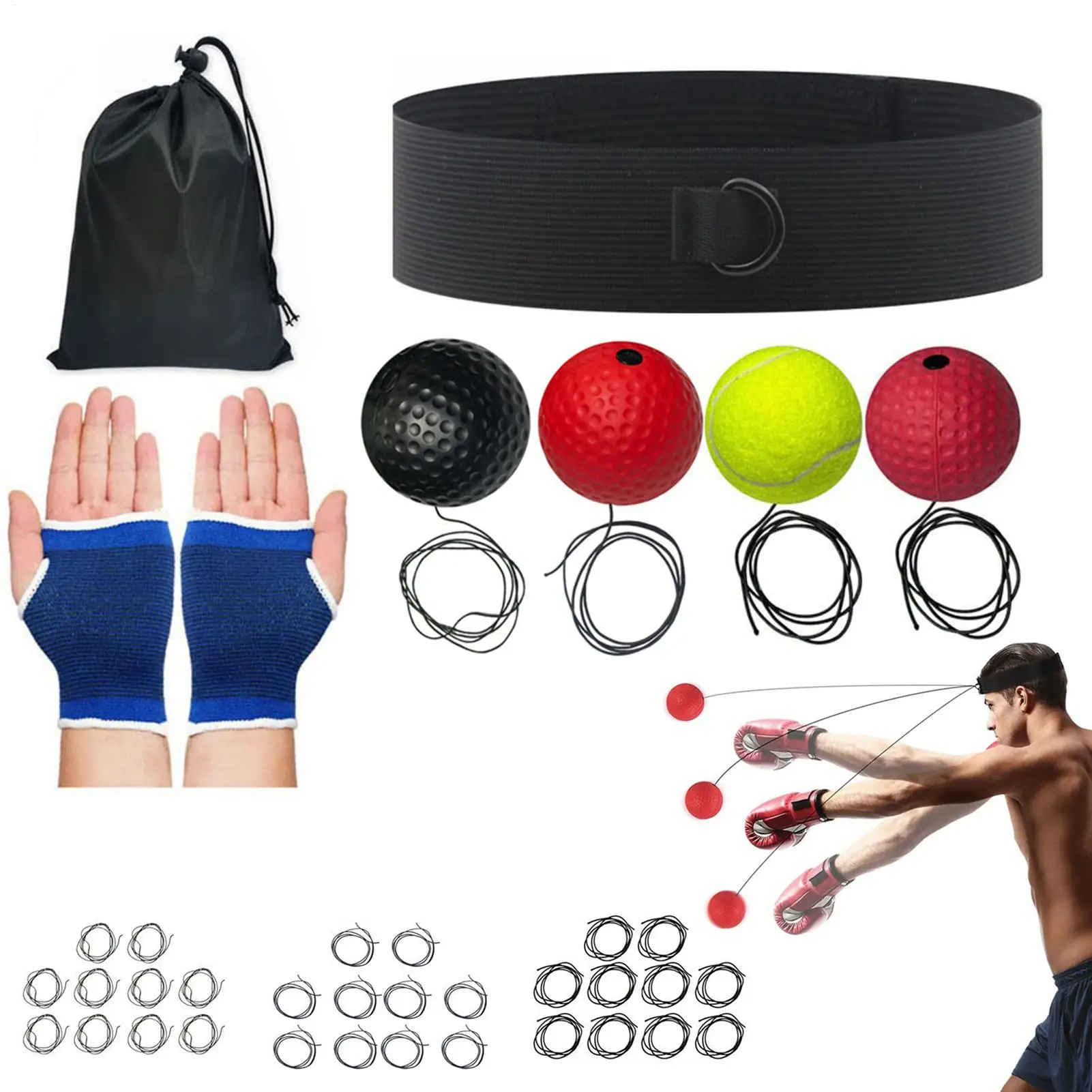 

Boxing Reflex Ball Punching Speed Reaction Boxing Training Reflex Ball And Headband For Bedroom Travel Dorm Gym Men Women