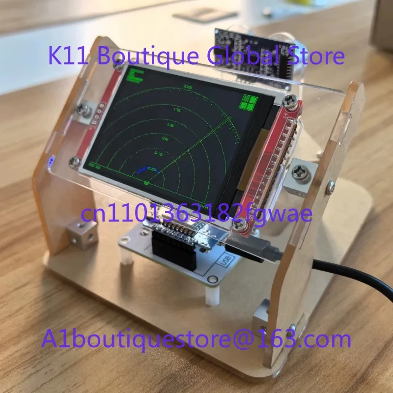 Arduino/STM32 Ultrasonic Radar Scanning Student Technology Making DIY Creative Toys Handmade Science and Technology Innovation