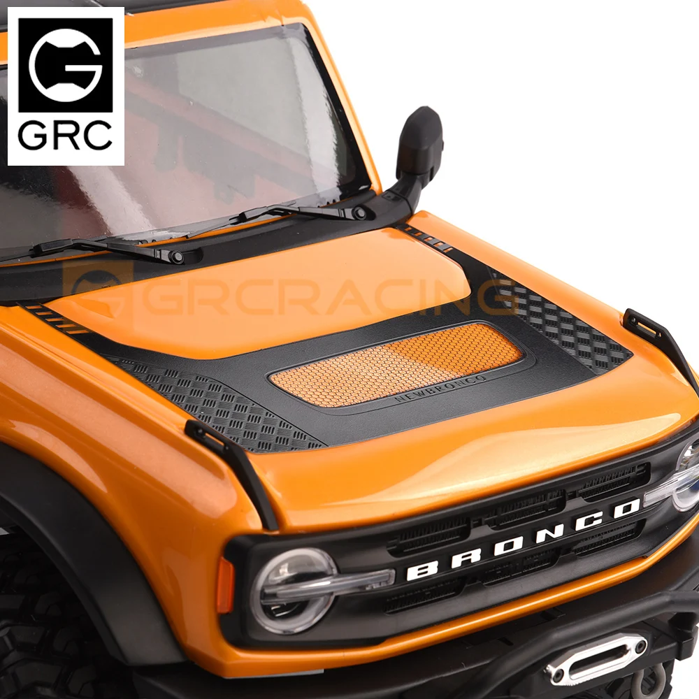 Grc Trax Trx4 92076-4 ブロンコステンレス鋼フード装飾シート/フード保護金属ステッカー