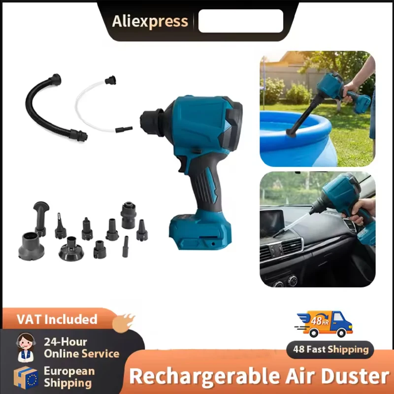 Für Makita Das180 Bohrbürste, wiederaufladbarer Luftstaubsammler, Reinigungsgebläse, 18V kabelloser Lithium-Akku-Inflator