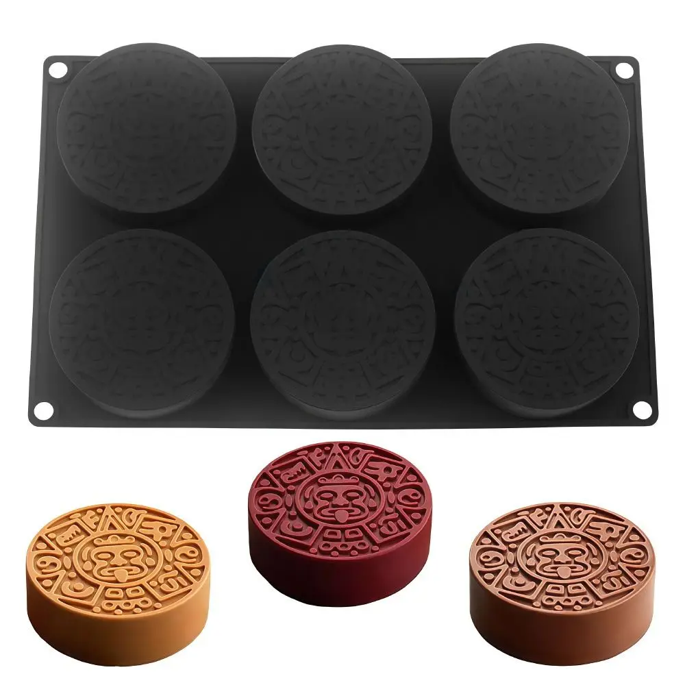 6 Cavity Totem Cake Mold Food-Grade Silicone Heat-Resistant French Pastry Baking Mold Reusable DIY Baking Cake Molds