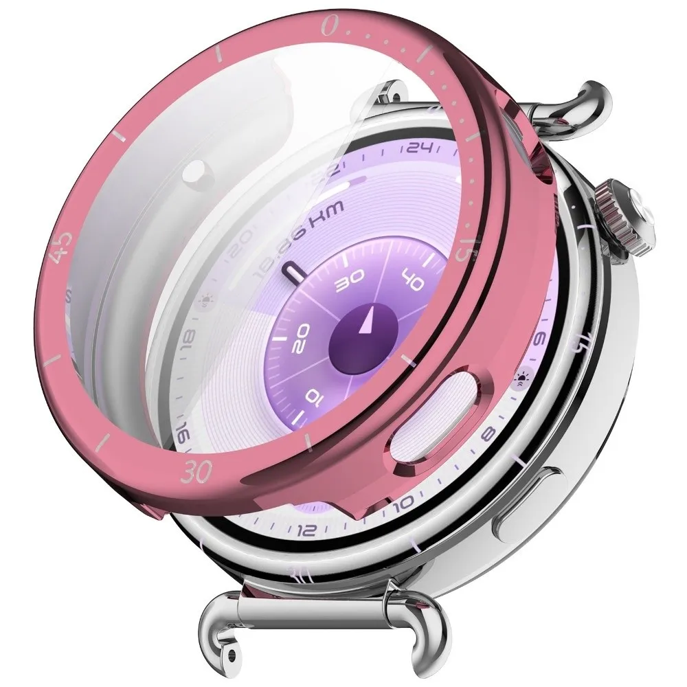 TPU Protective Case with Scale Full Coverage Frame Bumper Soft Anti-Scratch Screen Protector for Huawei Watch GT6 41mm