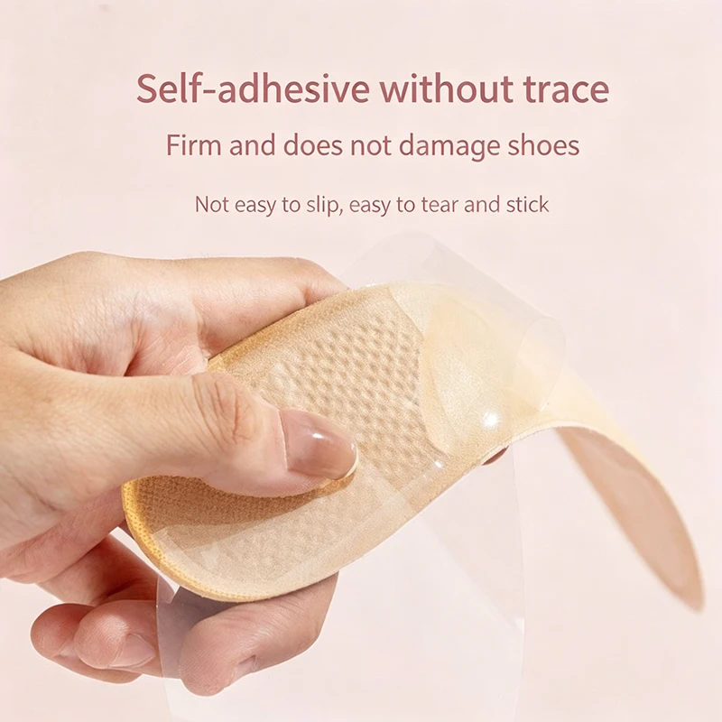 1pair Sandals High-Heel Silicone Suede Arch Support Insoles Thickened Arch Support,Soft,Non-Slip,Invisible,Self-adhesive Pads