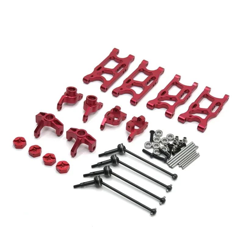 8pcs for LC Racing 1/14 WLtoys 144001 124017-16-18-19 RC Car, Upgrade Spare Parts, Swing Arm, Steering Cup, CVD etc