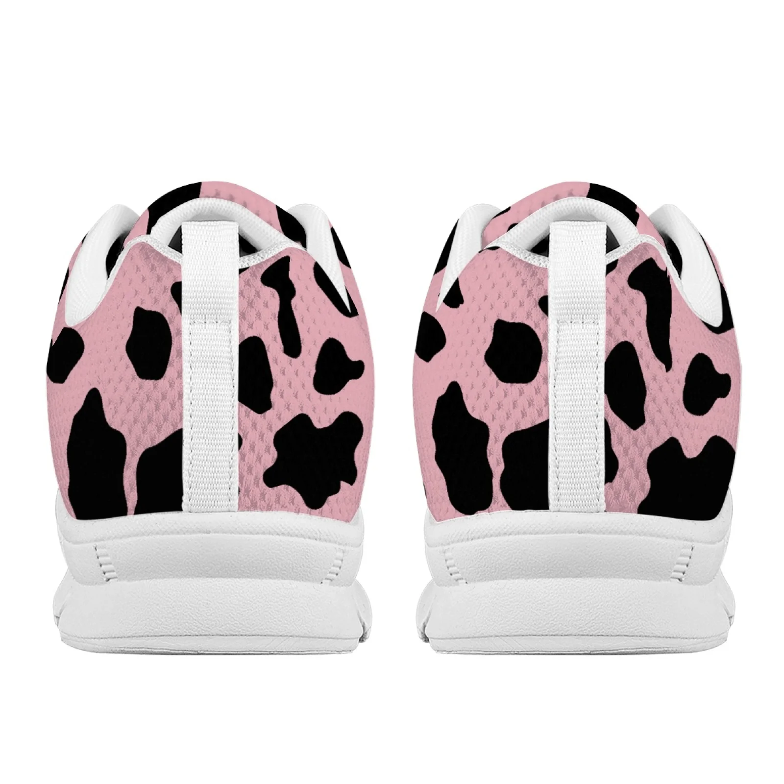 カラーアニマル ピンクの牛柄、女性用、快適な履き心地のスポー - Shock Absorbing Gym Trainers のレビューと価格