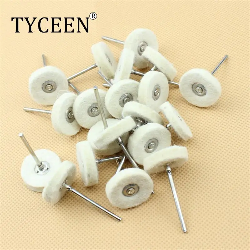 10pcs Dental Polishing Wheel Wool Cloth Cotton Teeth Polisher Prophy Brushes Polishers for low speed straight handpiece 2.35mm