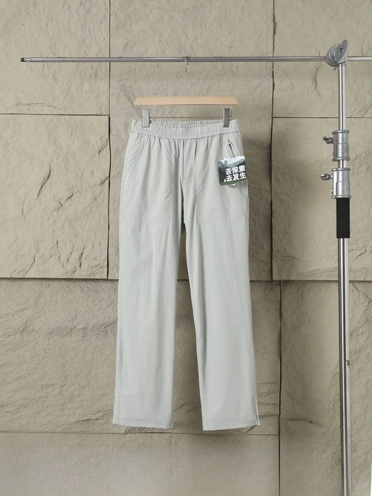 

Outdoor Men's Quick Dry Ice Sensation Lightweight Tech Casual Pants Spring Summer 2026 Straight Leg Straight Fit Casual Trousers
