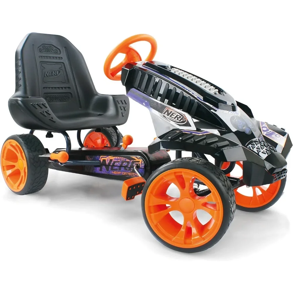 

Racer, Pedal Go Kart, Includes a Placeholder for Nerf Blasters, Holds Up to 120 Pounds, Blasters and Darts Not In