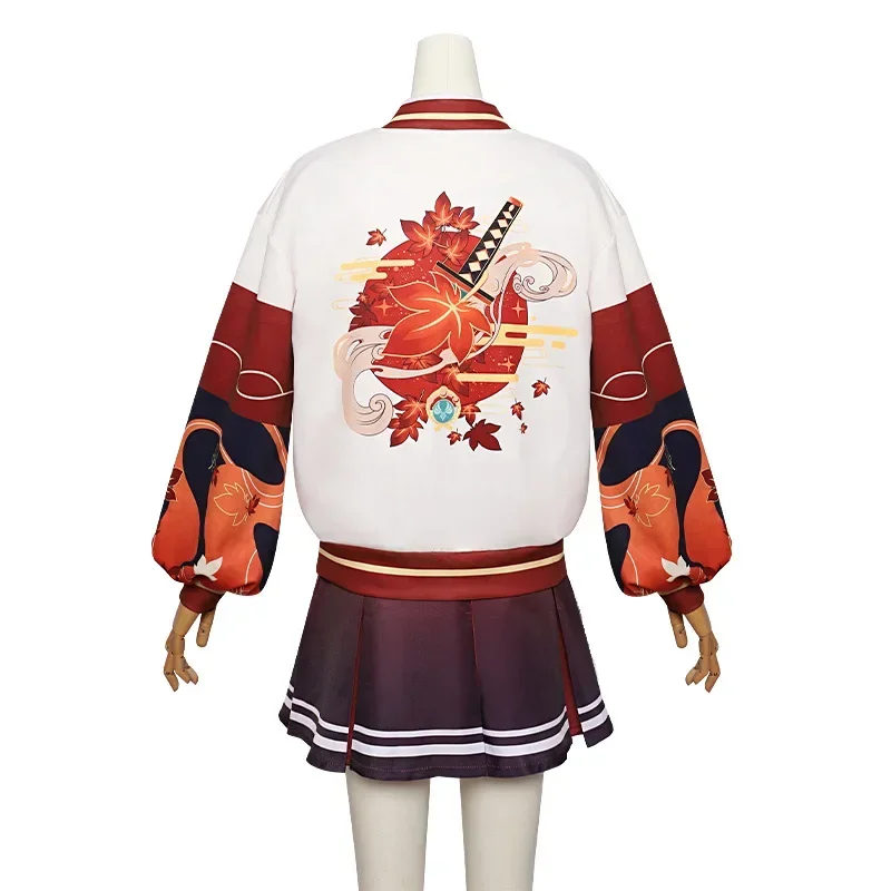 Game Genshin Impact Kaedehara Kazuha Cosplay Costume Top Vest Jackets Skirts Suits T-shirt Party Wear Sweater Festival Ball