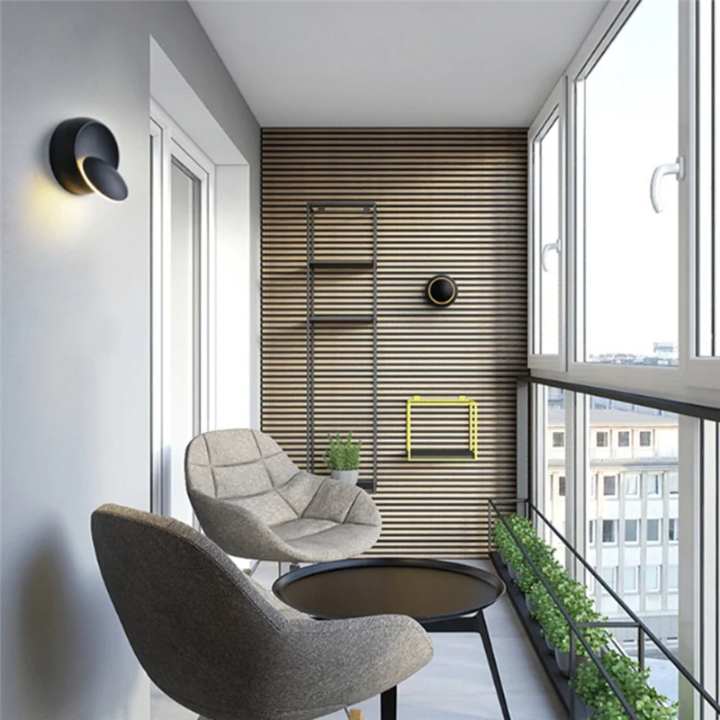 BAAJ-5W LED مصابيح الحائط الحديثة 350 درجة تدوير مصباح الجدار 85-265 فولت 3 لون ضوء مبدل لغرفة المعيشة وغرفة النوم #3