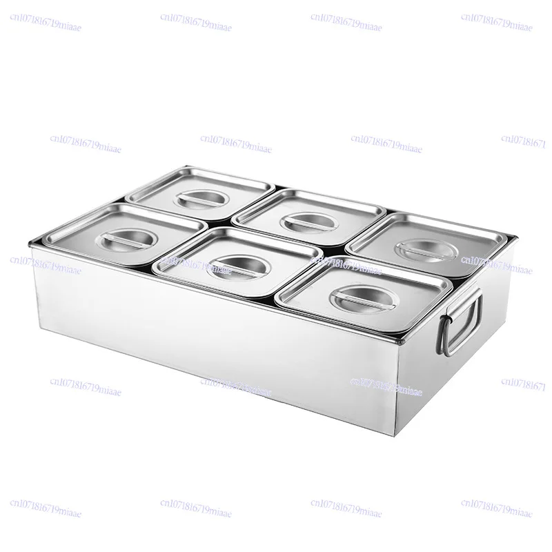 304 stainless steel seasoning tank combination set seasoning box commercial storage box box