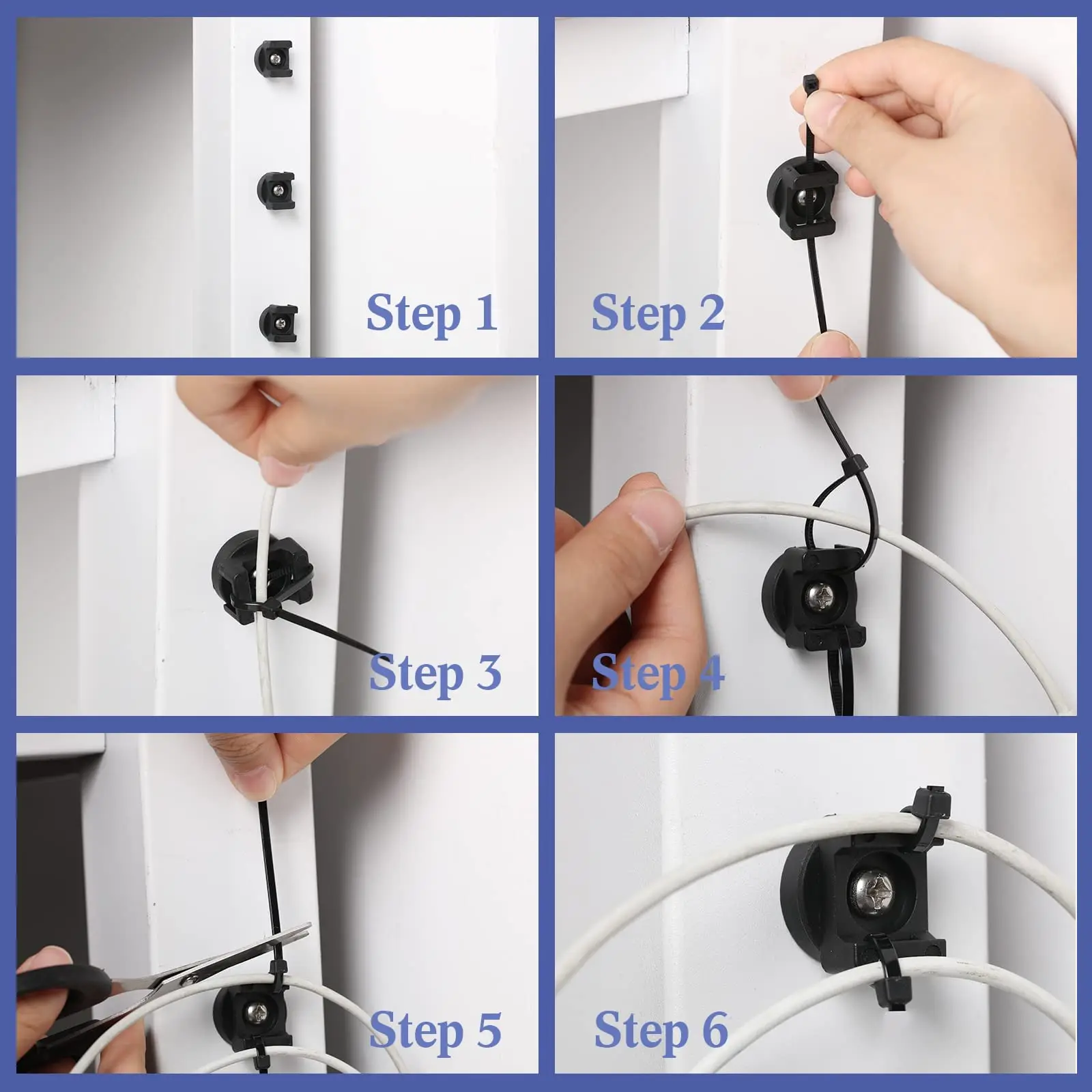 Magnetic Zip Tie Mount Multipurpose Magnetic Cable Holder Cable Tie Mount Magnets Magnetic Wire Management Bases with Heavy Duty