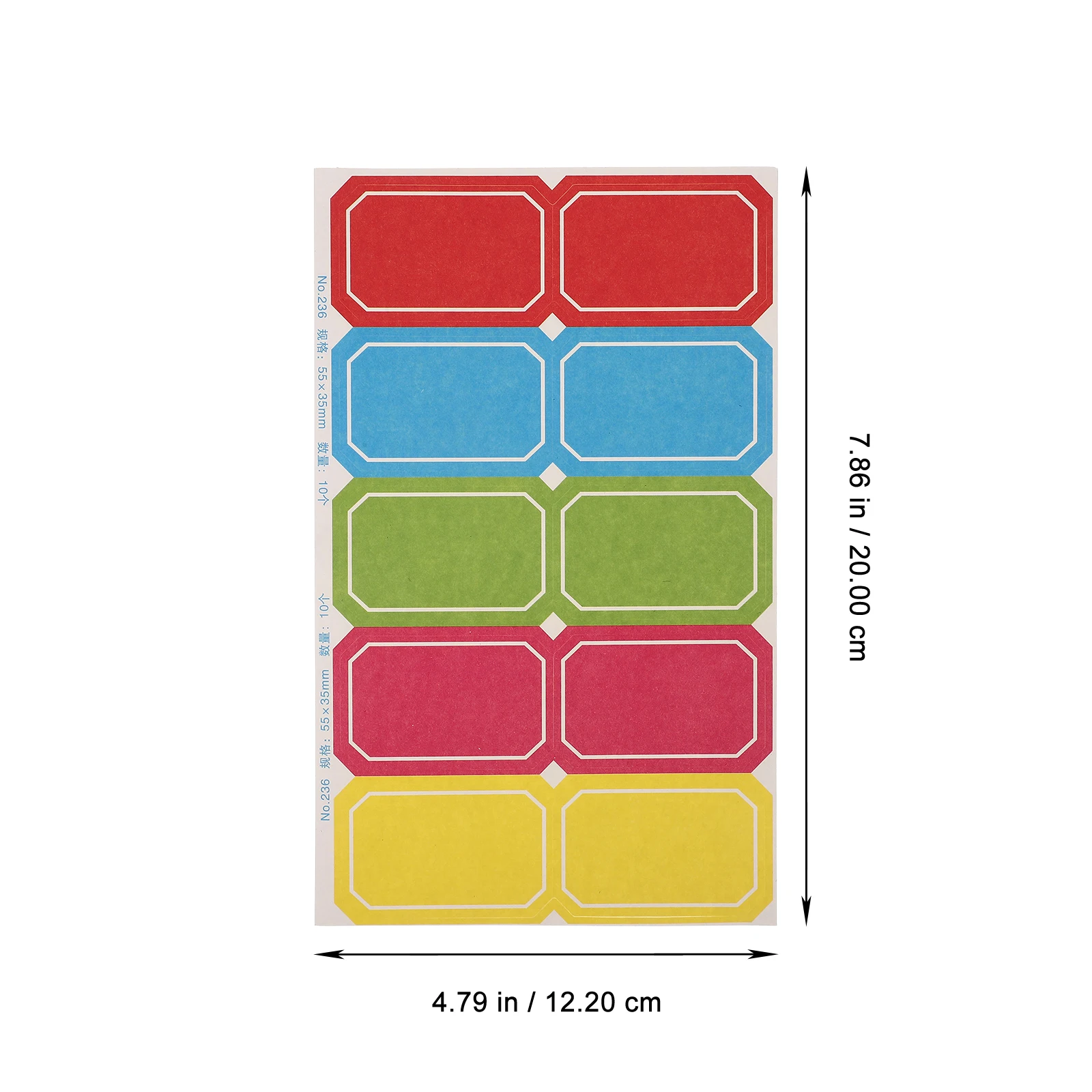 

10 Sheets Colorful Name Tag Stickers Blank Writable Student Labels Portable Folder Tags Easy Peel No Residue Smooth Writing Home