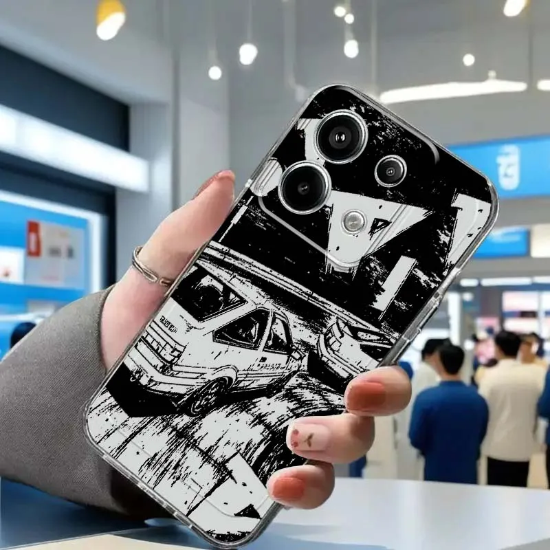 Art Sports Car Passion Phone Case For Xiaomi Redmi Note 15 14 13 12 11E 9 9T 8 8T Pro Plus Turbo 5G Fashion TPU Transparent view 6