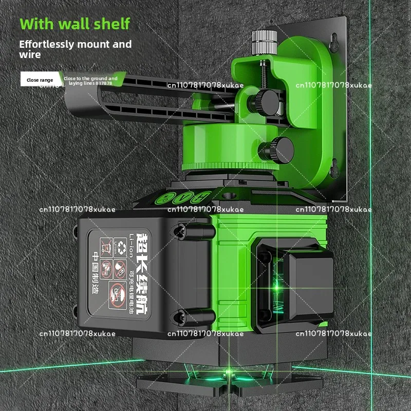 레벨기 강한 빛 12라인 녹색광 고정밀 야외 벽 적외선 레이저 레벨기 투사선