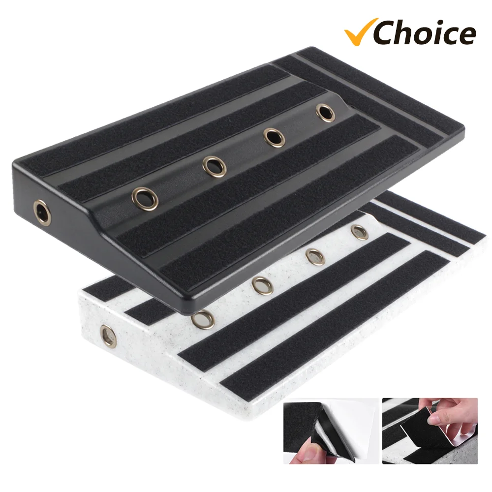 Rockhouse RPB-1BK tablero de Pedal de efectos de guitarra de gran tamaño caja de pedales de guitarra de plástico PE resistente con cinta adhesiva pedales de guitarra