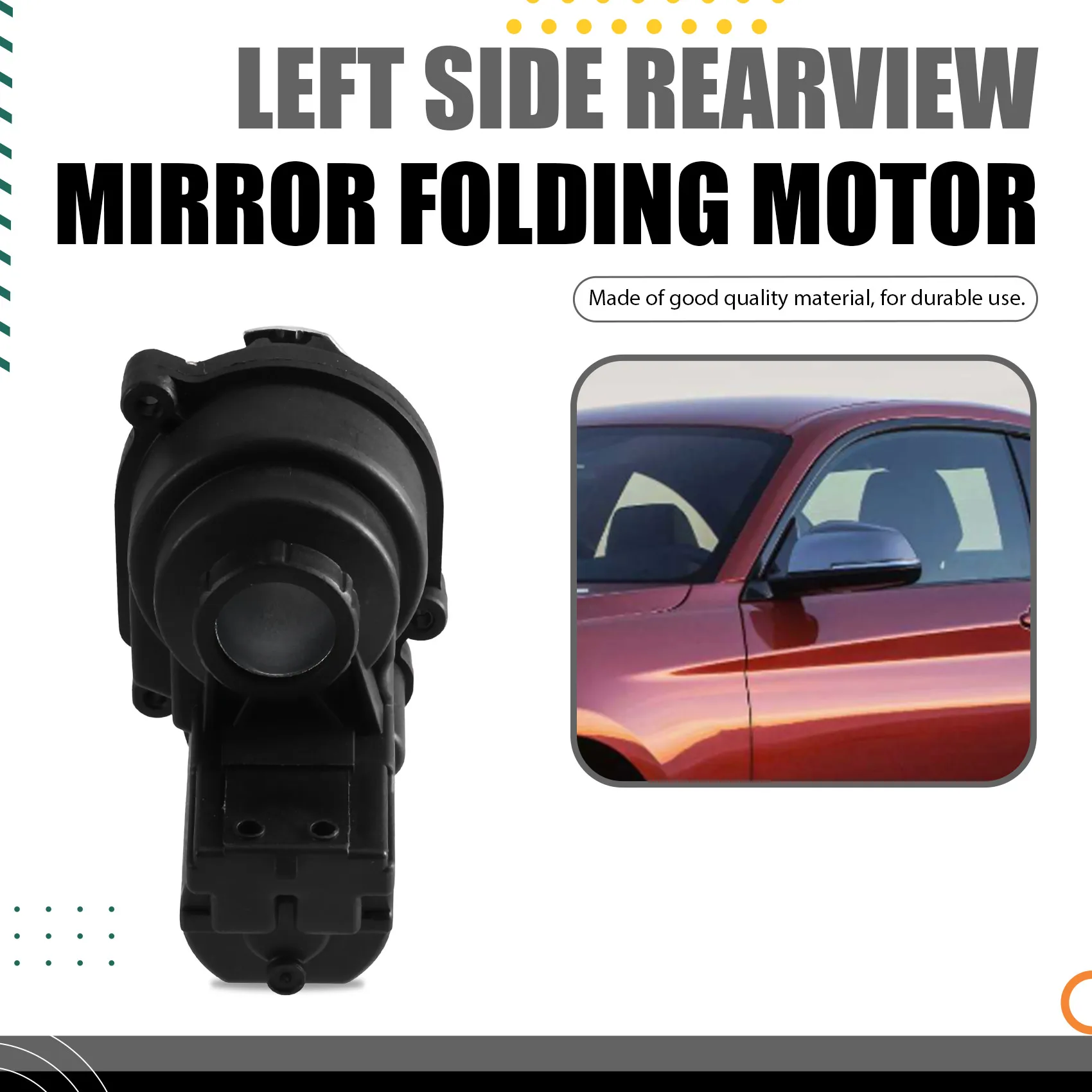 Left Side Rearview Mirror Folding Motor Assembly For BMW 1Series F52 F20 F30 118I 116I 120I 125I 2012-2020 Part Number 3198639-2
