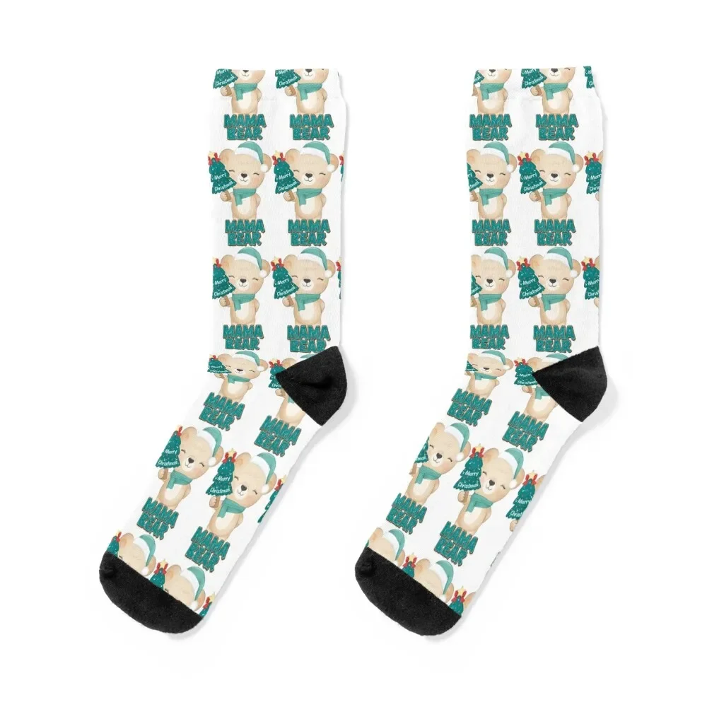 

Mama Bear Christmas Shirt Festive Holiday Gift for Moms Socks designer brand tennis custom Socks Female Men's