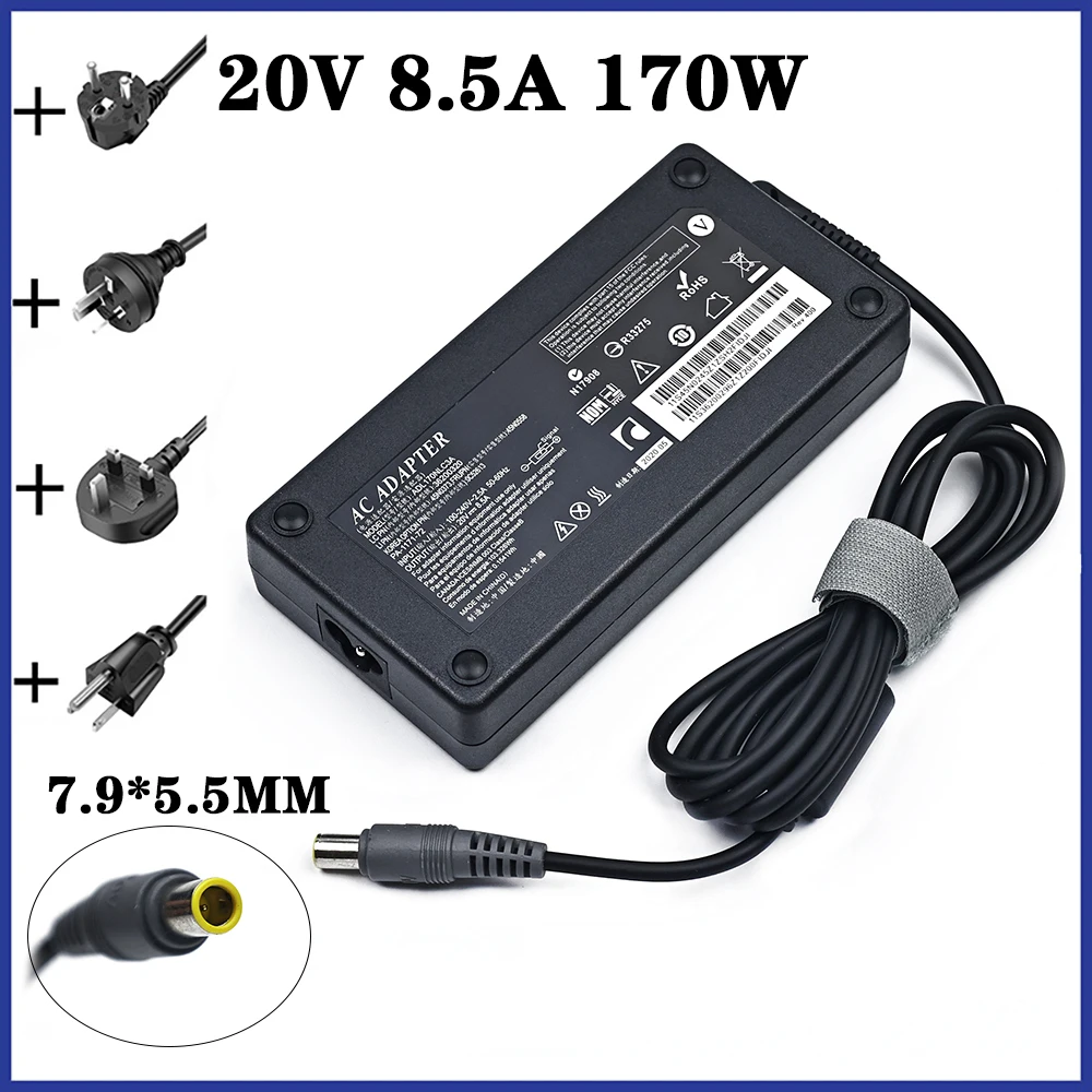 

20V 8.5A 170W 7.9*5.5mm Laptop AC Adapter Power Charger For Lenovo ThinkPad W520 W530 T520 45N0111 45N0112 45N0113 45N0115