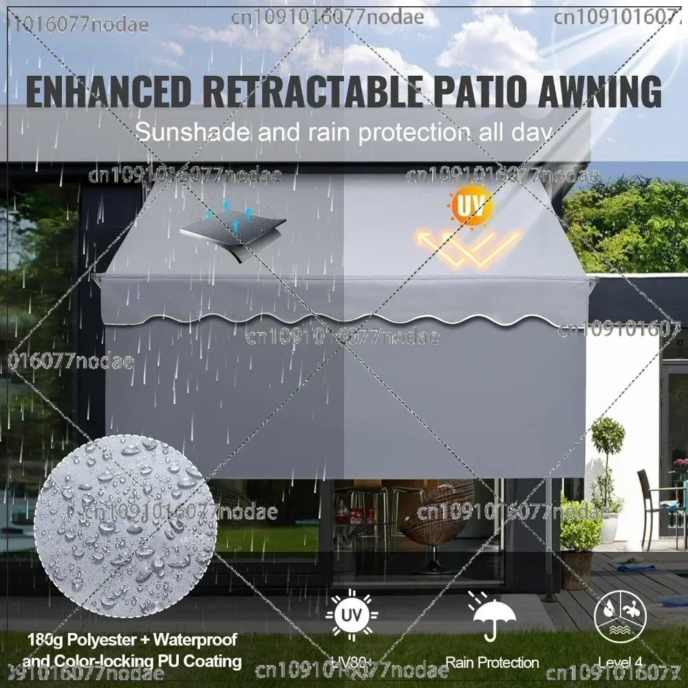 Outdoor Retractable Terrace Awning Tent Garden Shed Balcony Pergola Suitable for Backyard Gazebo Shade Supplies Home