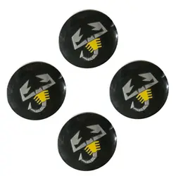 4pcs 56.5mm Scorpion Logo Wheel Hub Caps Car Center Emblem Sticker for 500 500X