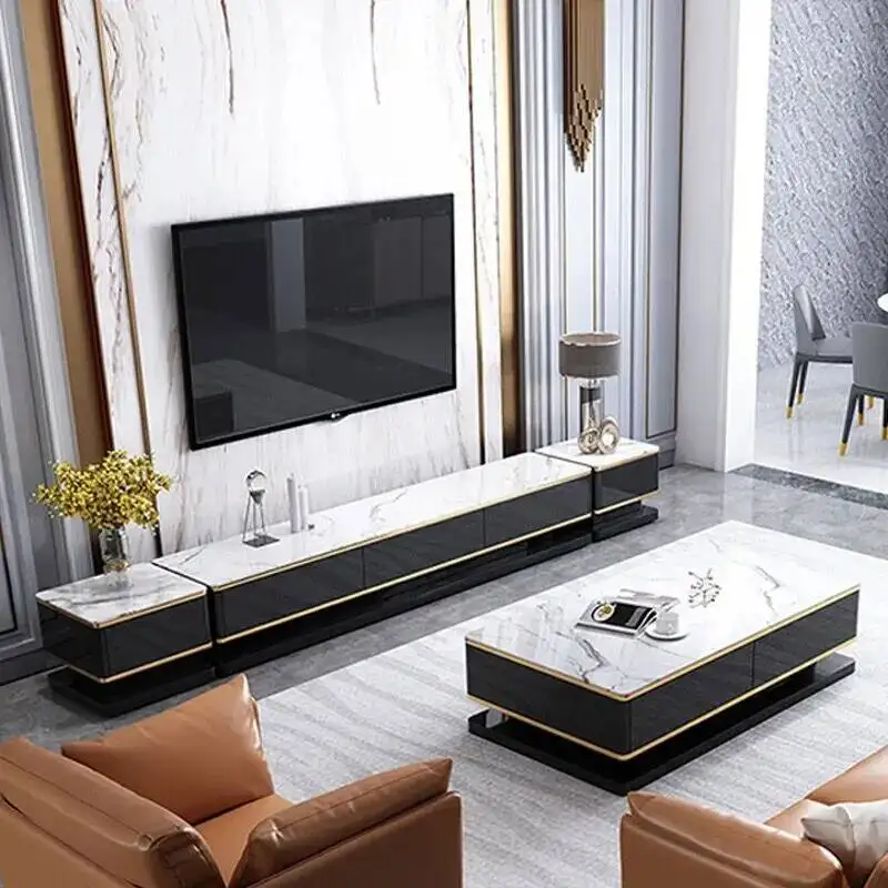 Simple Stylish TV Stand Stable Base Spacious Useful TV Cabinet Compartments Luxury TV-meubel Mediabord Living Room Furniture