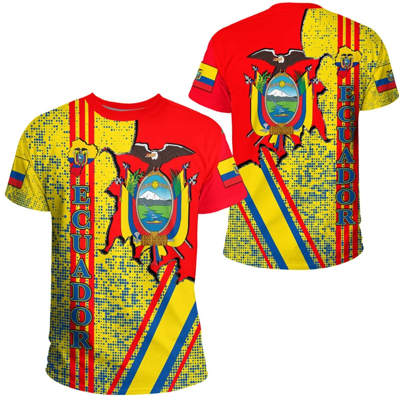 تي شيرت رجالي برسومات خريطة كولومبية ، شعار وطني ، قميص رياضي ، توبات للأطفال ، ملابس أولاد ، موضة #5
