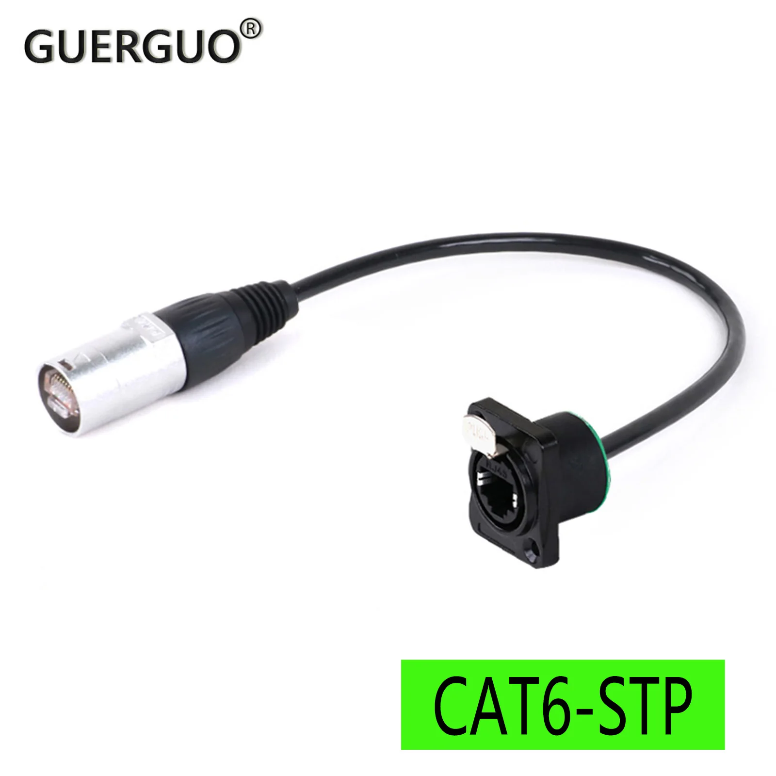 

1PC Cat6A 8P8C Multi Color Connector to Panel Mounting RJ45 IP65 Waterproof PCB Signal Panel Ethernet SFTP LAN Cable 0.2M-100M