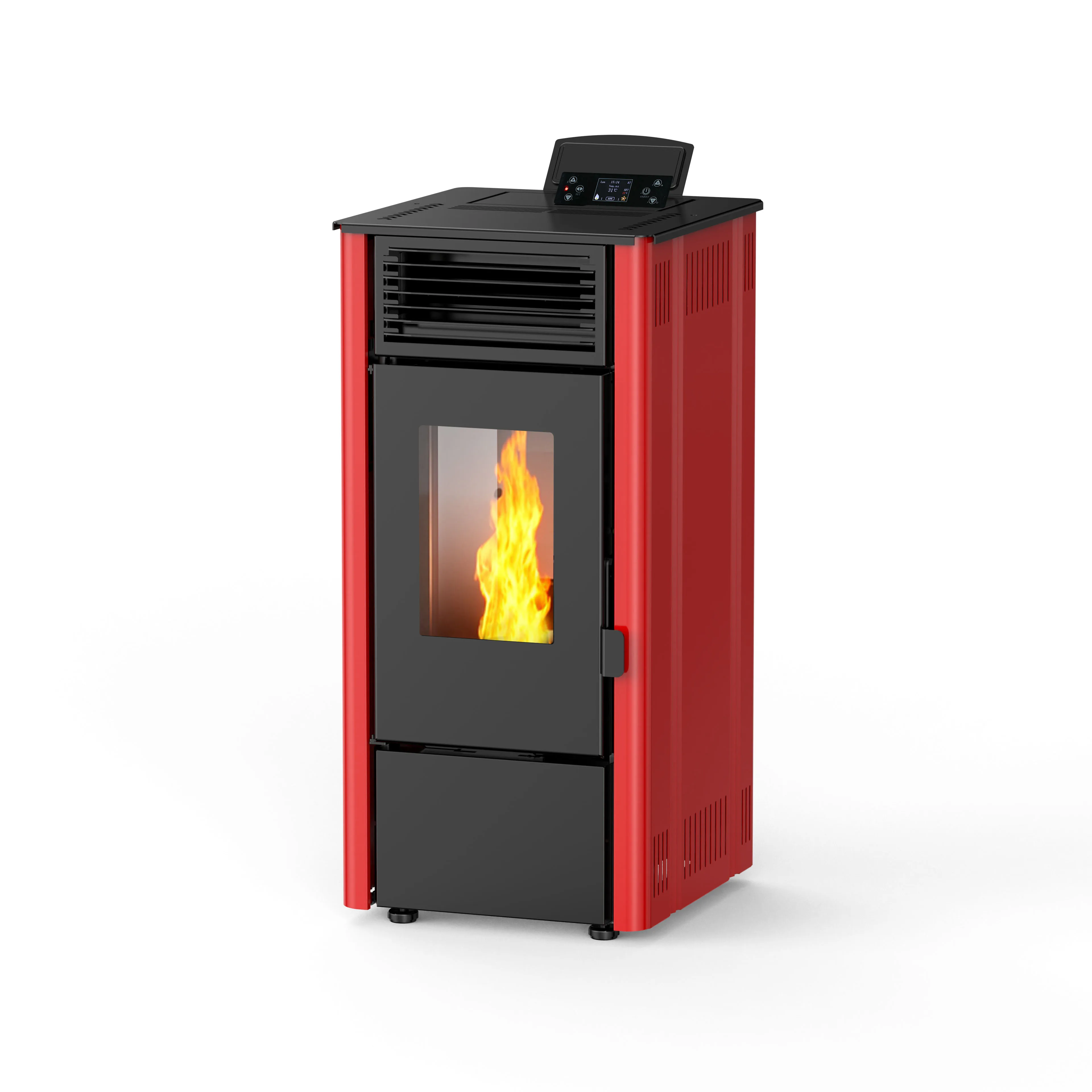 

Автоматическая бездымная печь на пеллетах мощностью 7,7 кВт для помещений, камин-обогреватель с Wi-Fi и дистанционным управлением для дома и виллы