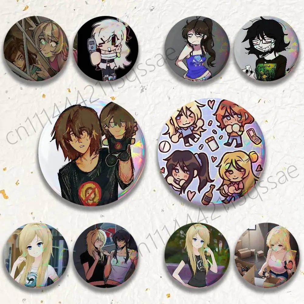 C-Class of 09 ari x nicole 25/32/44/58/75mm Badges Tinplate Soft Button Pin Brooch Metal Badge Custom Jewelry Hat Bag Lapel