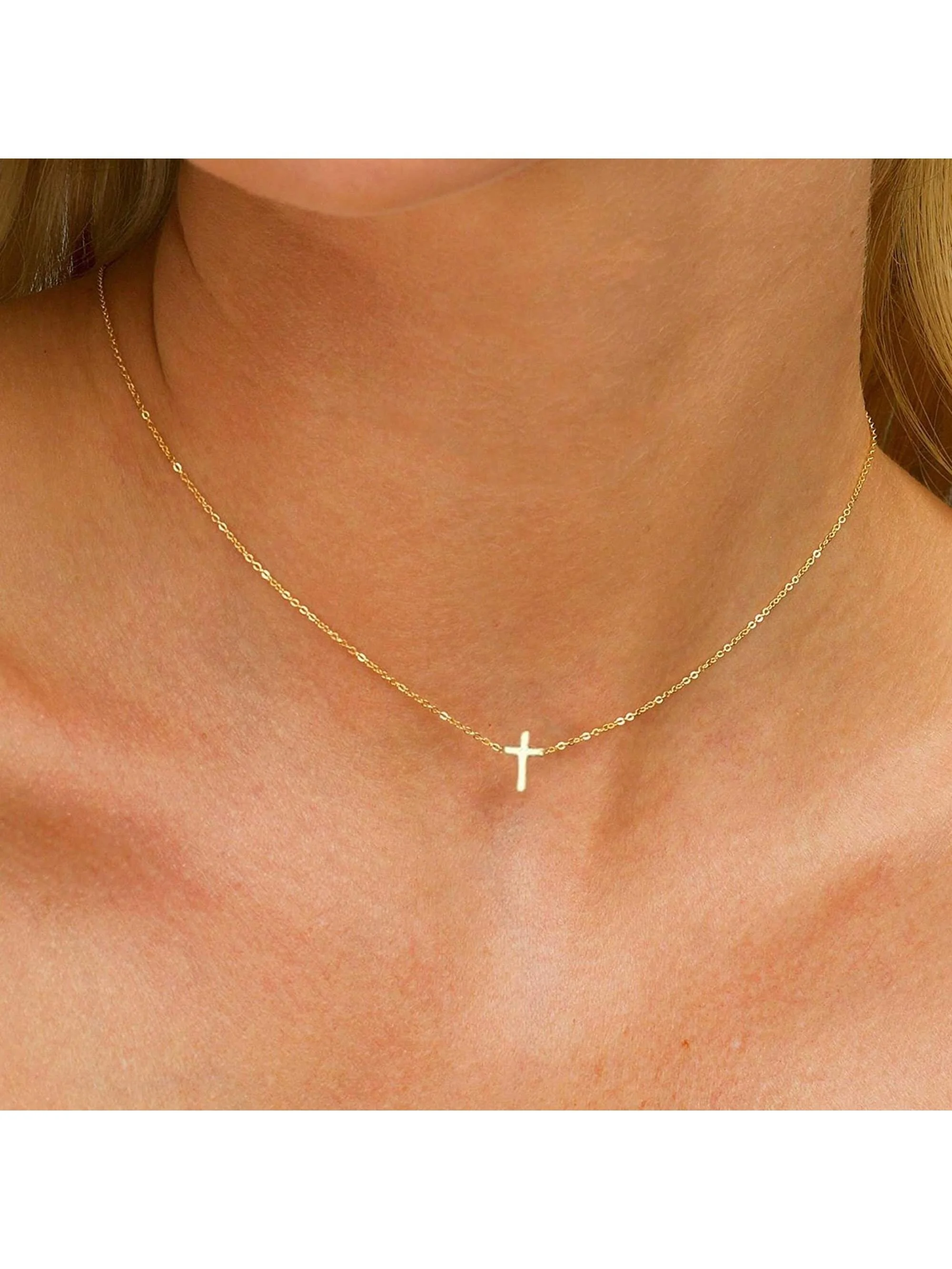 1pc Exquisite Fashion Cross Pendant Necklace Suitable For Women\'s Daily Wear