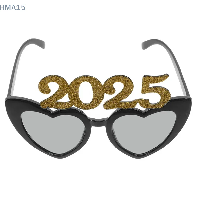 2025 Number Eyeglasses Happy New Year Glasses Diamond Glitter Eyeglasses Cosplay Prop Xmas Party Decoration Funny Glasses