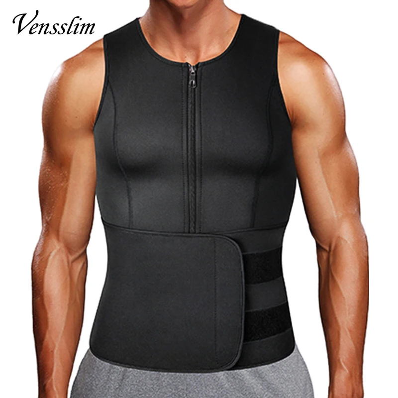 

Vensslim жилет для сауны и сжигания жира, мужской неопреновый тренажер для талии, топы для фитнеса, формирователь тела, триммер для живота, топы, корсет для похудения