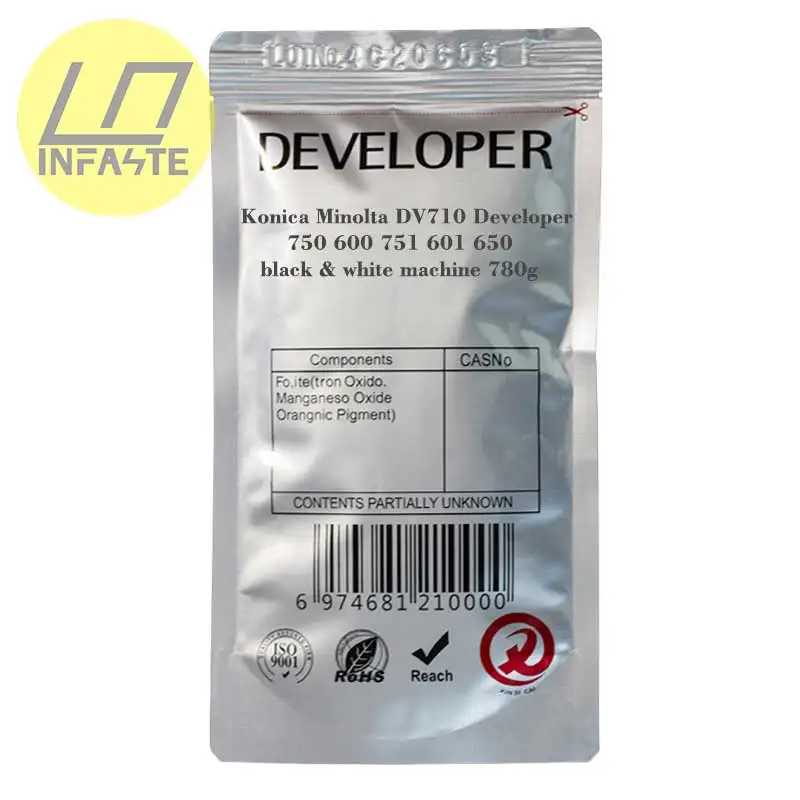 

Compatible High Quality Copier Spare Parts 780g/Bag DV710 Developer Powder For Konica Minolta 750 600 751 601 650