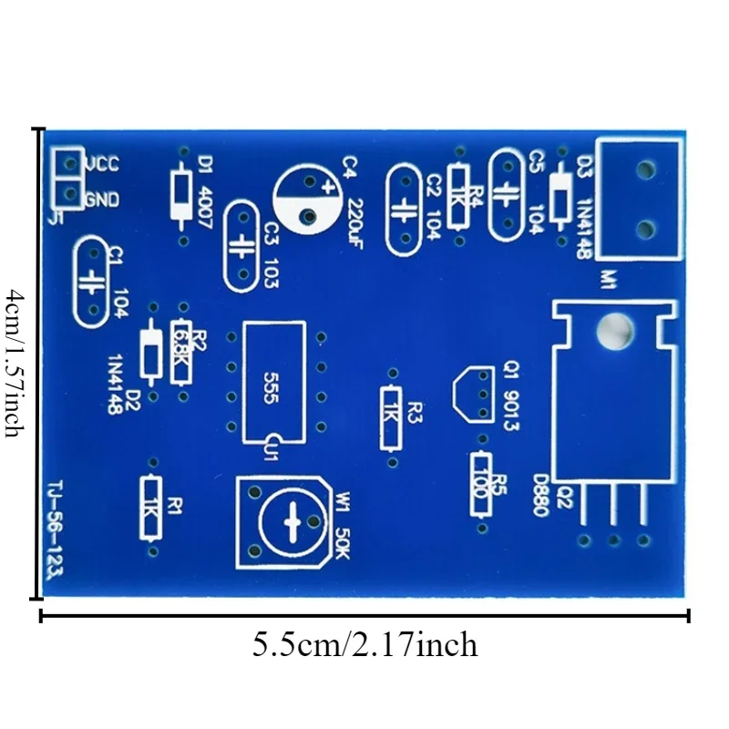NE555 Fan Pulse Width Speed Controller DIY Kit for Electronics Training, Soldering Practice, and DIY Electronics Enthusiasts.