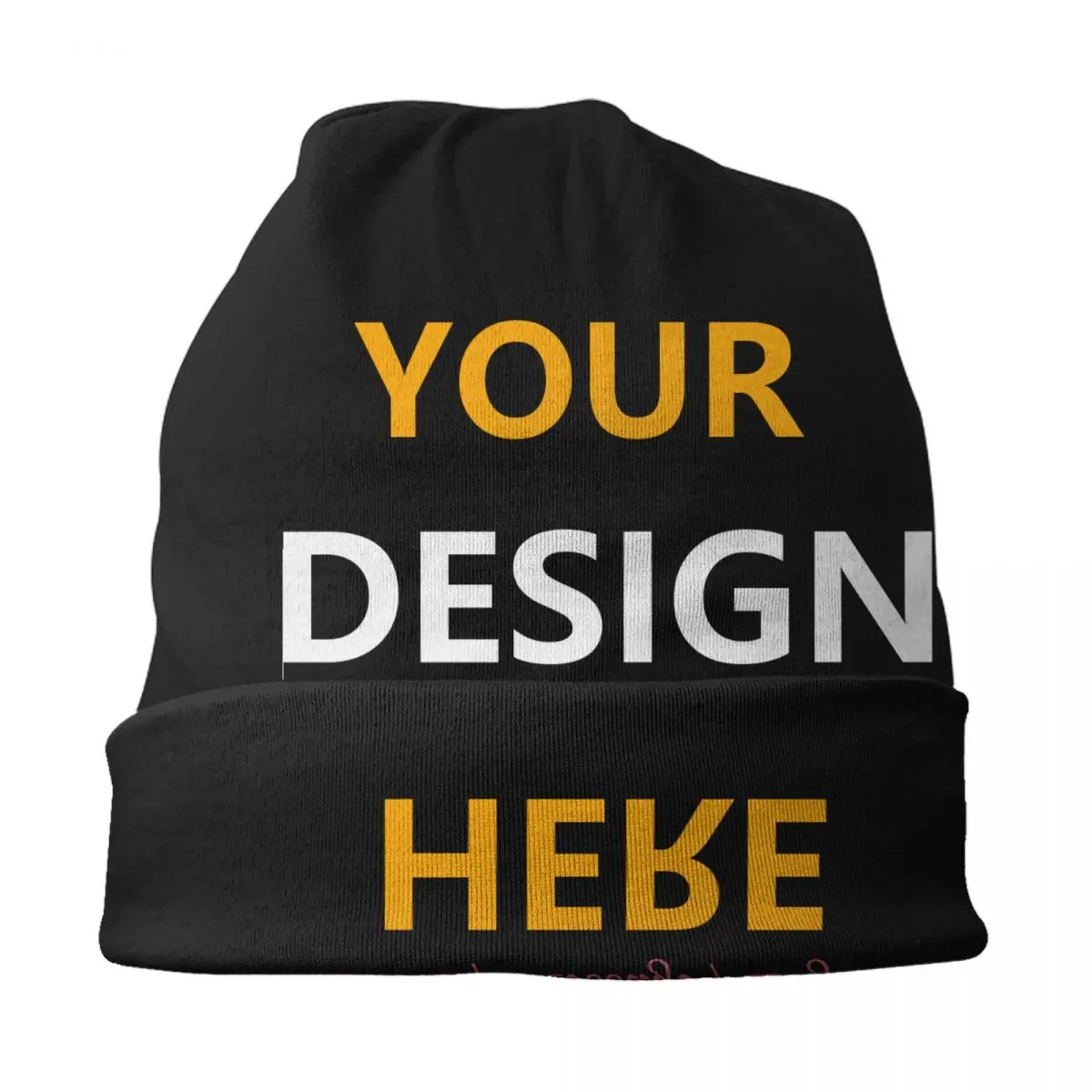 Custom Your Design Here Bonnet Hats Cool Knitting Hat For Winter Warm Personalized Customized Logo Printed Skullies Beanies Caps