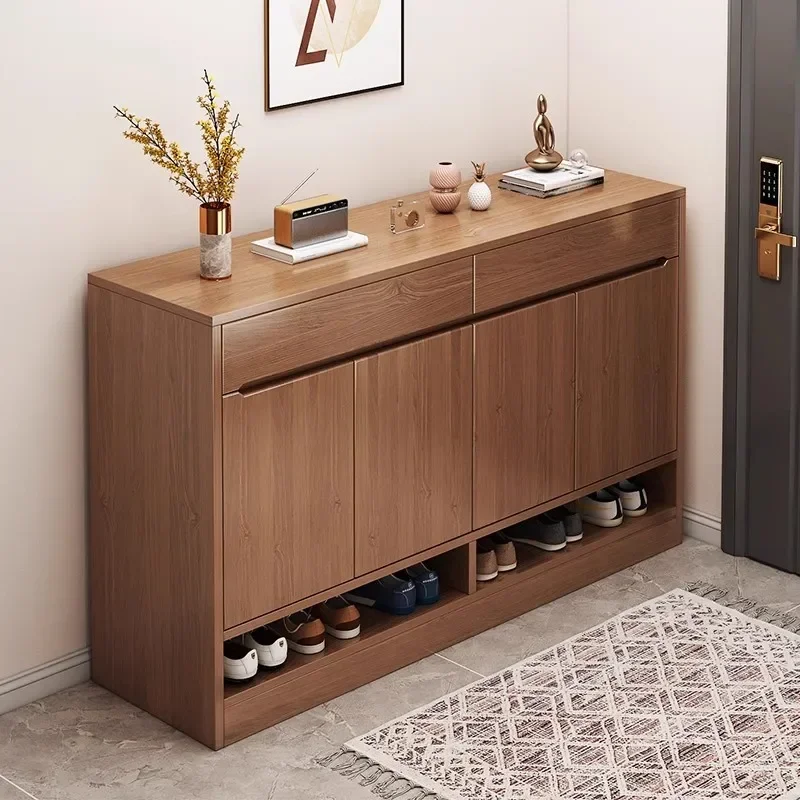 Shoe Cabinets Simple Wood Vertical Waterproof Shoe Cabinets