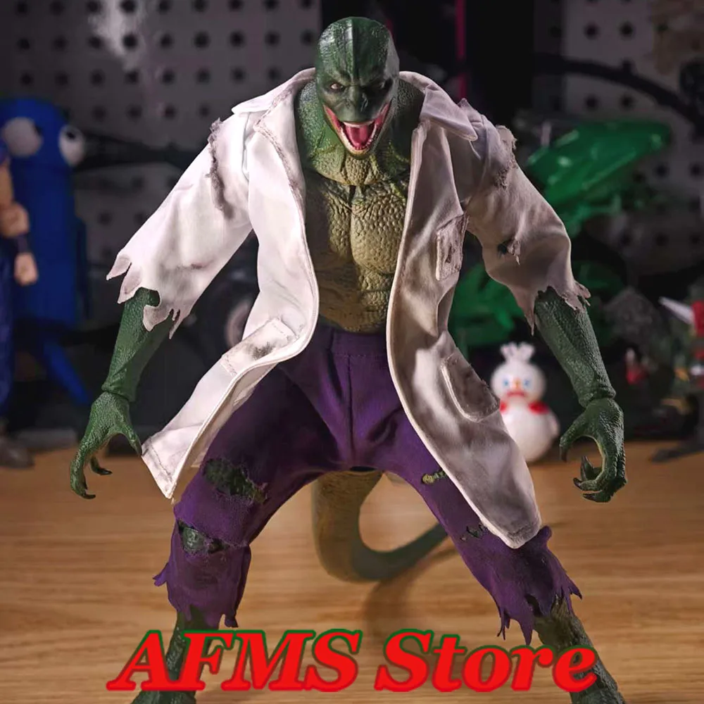 

1/12 Scale Collectible Figure Lizard Monster Sir Lab Coat Distressed Trench Pants Clothes Set Fit 6Inch ML Action Figure Dolls .