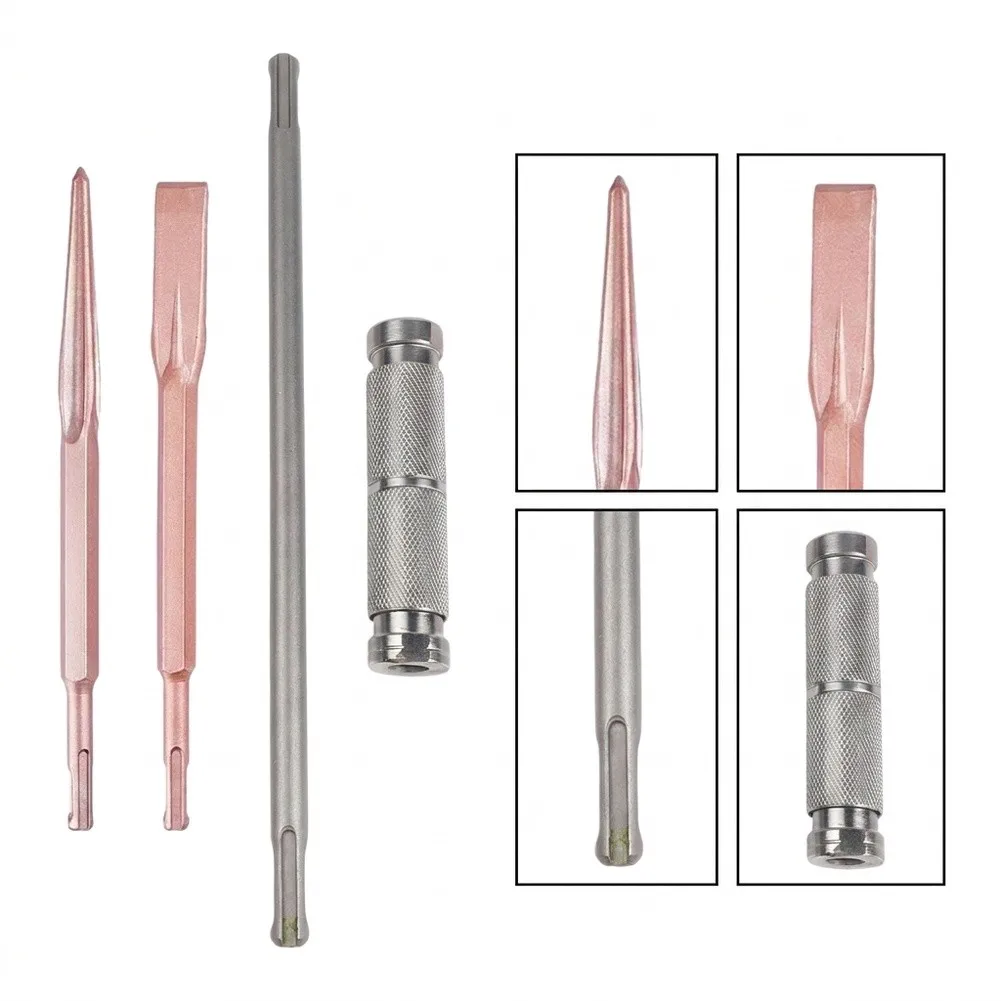 2Pcs 26cm Extension Rod With Quick Adapter For SDS Plus Rotary Hammer Drill Chisel Bit Set High Carbon Steel Tool
