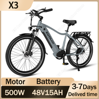 KOOLUX X3 Aluminum Alloy Electric Bike 500W Motor 48V15AH Lithium Battery Adult Electric Bicycle 26 Inch Tire Disc brake E-bike